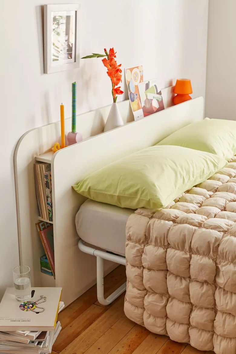 white storage headboard