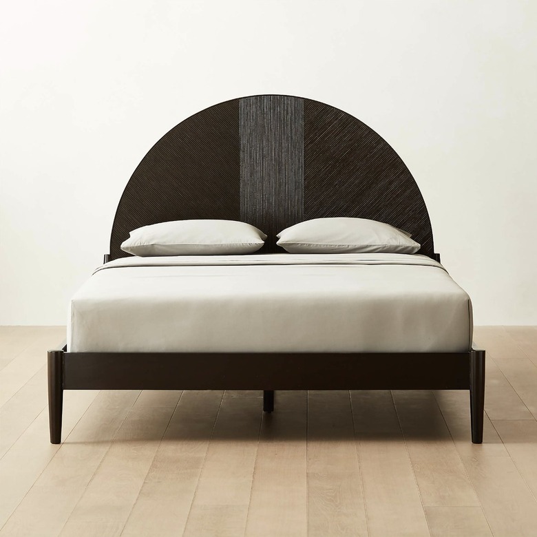CB2 Dewi Black Rattan Bed