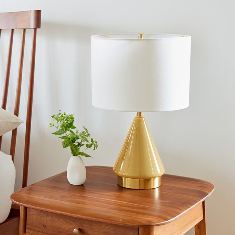 West Elm Metalized Glass USB Table Lamp