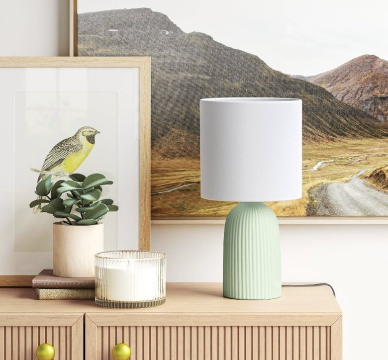 Threshold Fluted Ceramic Mini Table Lamp