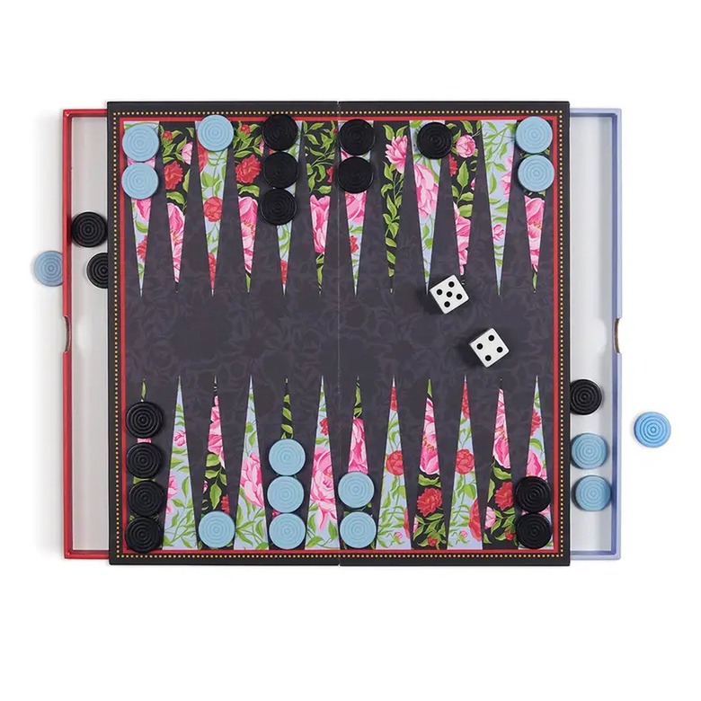 floral pattern board game set