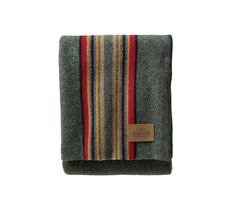 striped wool throw blanket