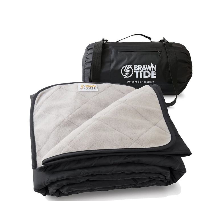 quilted blanket with strap