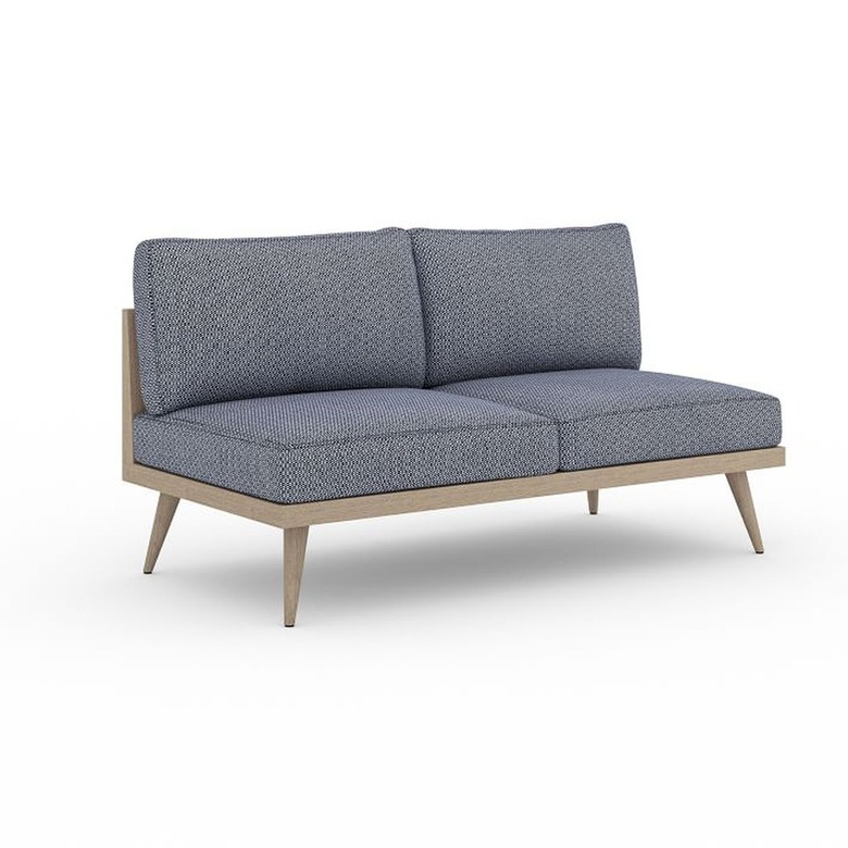 Armless outdoor sofa