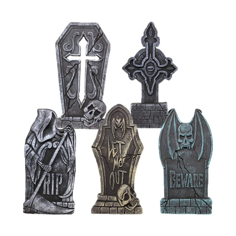 JOYIN 17-Inch Halloween Foam RIP Graveyard Tombstones