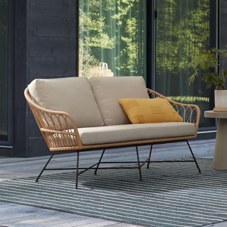 West Elm Palma Outdoor Rattan Loveseat