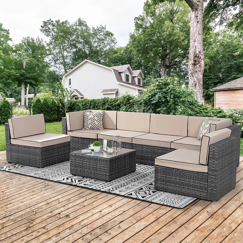 Latitude Run Wicker/Rattan Conversation Set With Cushions