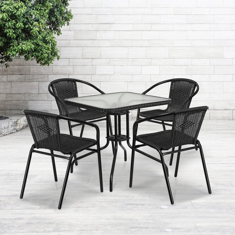Flash Furniture Rattan Outdoor Dining Set