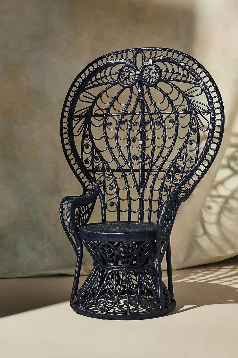Anthropologie Plumage Indoor/Outdoor Rattan Chair