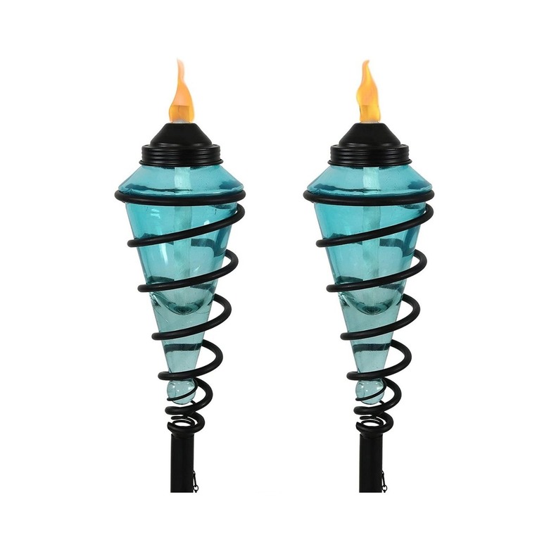 Sunnydaze Blue Glass Torches