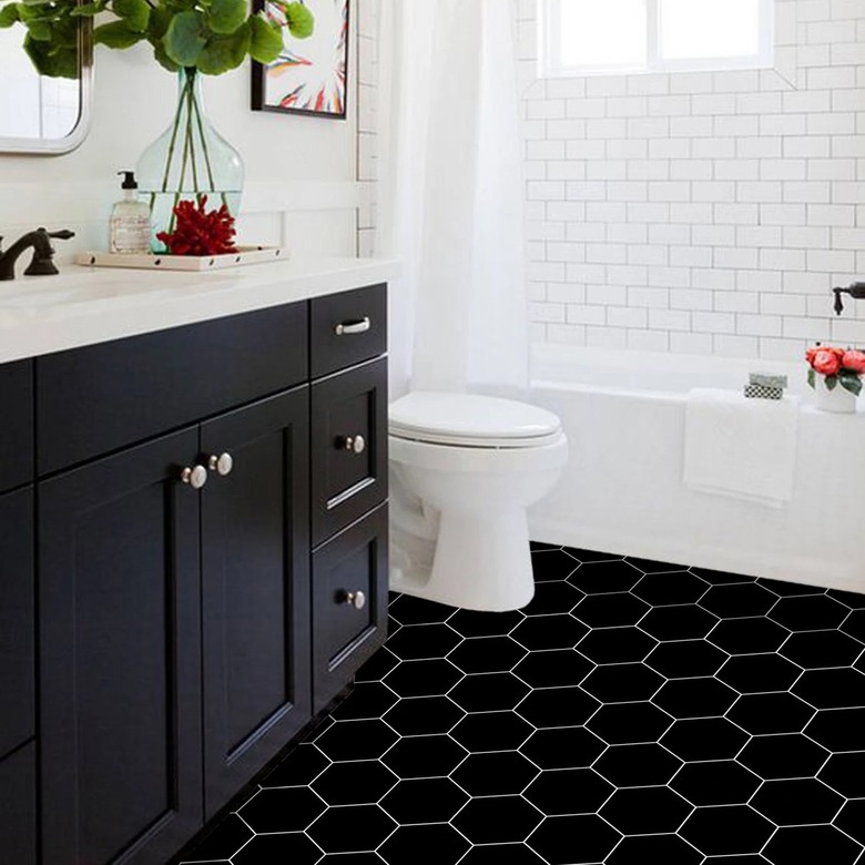 black tile