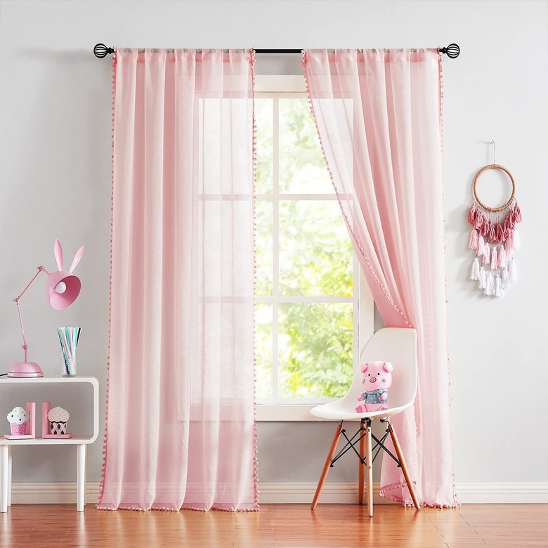 Treatmentex Pom Pom Sheer Curtains