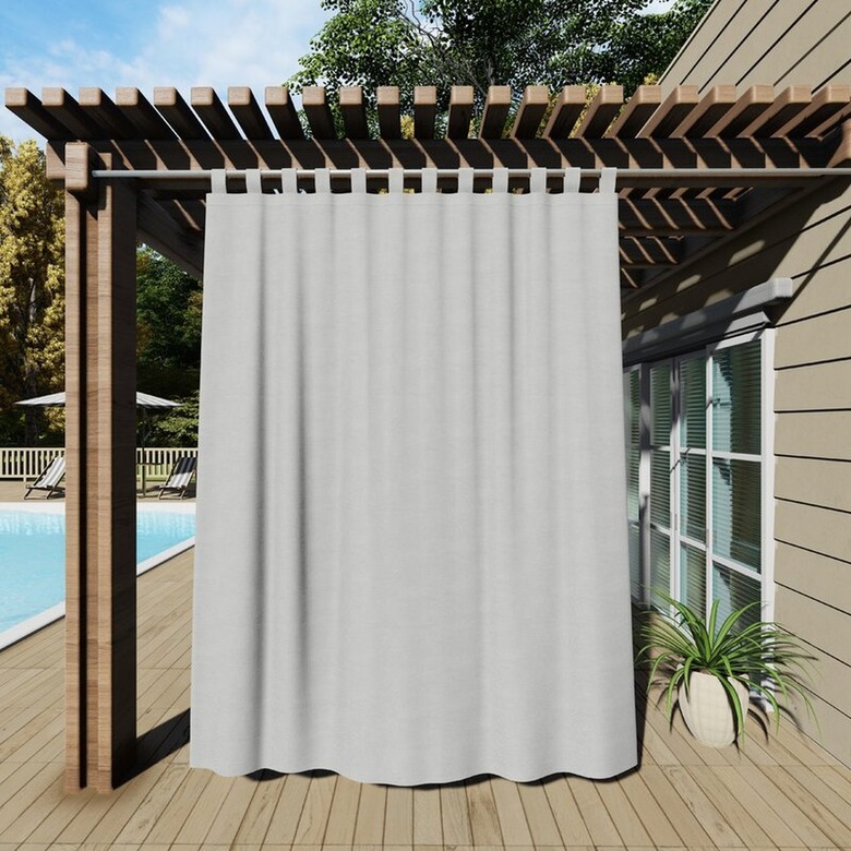 Latitude Run Dencho Solid Room Darkening Thermal Outdoor Tab Top Single Curtain