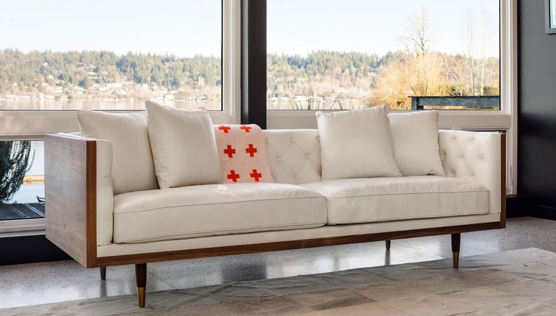 wood frame sofa