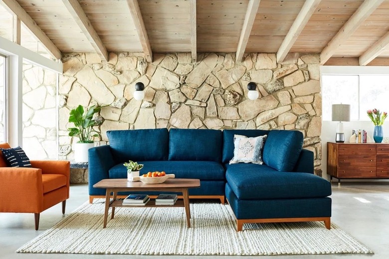 blue sofa