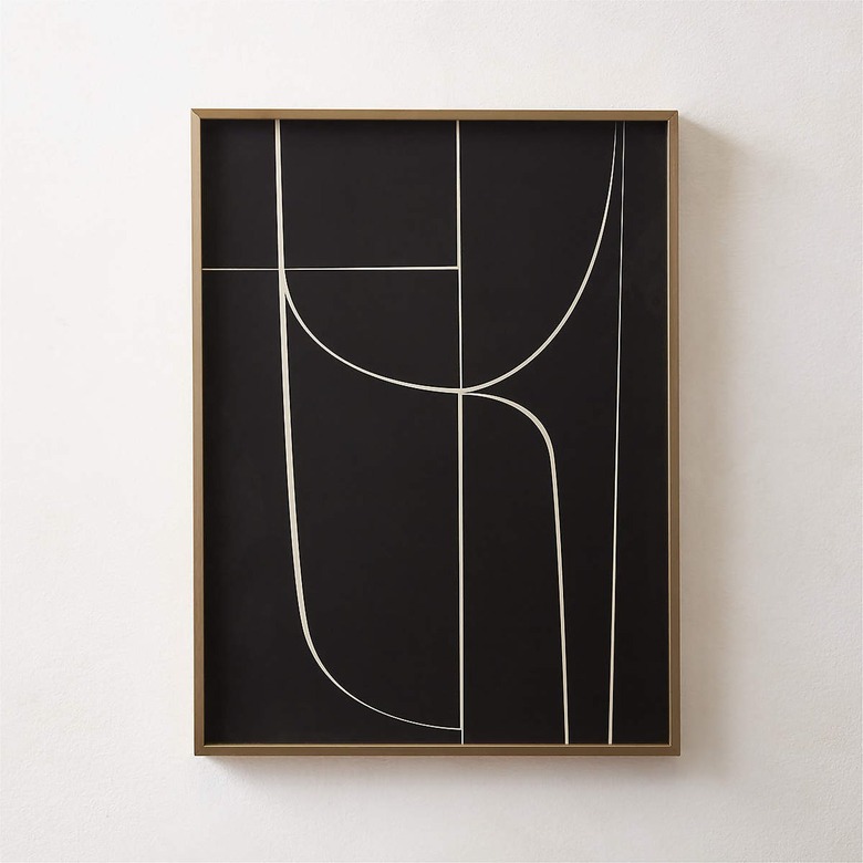 Alliance I Modern Screen Print in Brass Frame