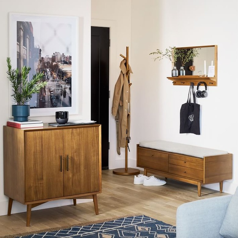 West Elm Midcentury living room entryway