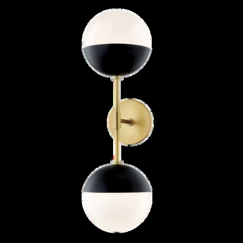 black and white sconce light