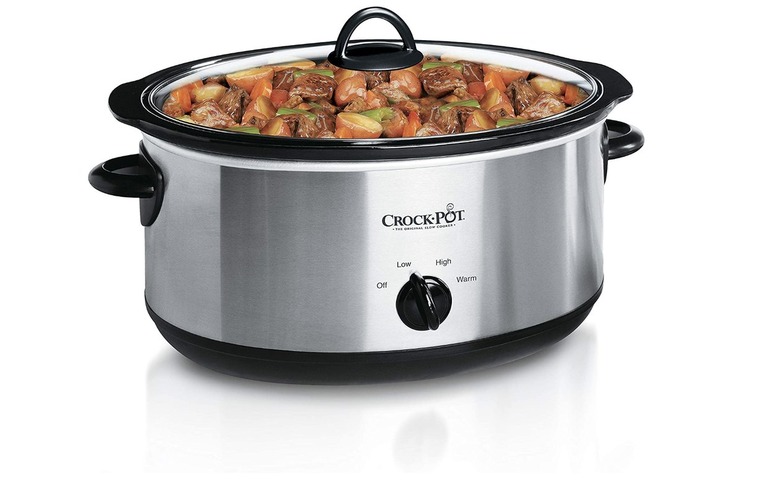 crockpot in silver