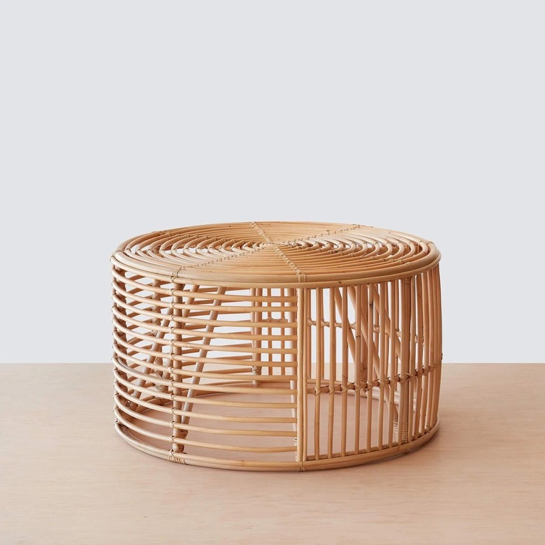 round rattan coffee table