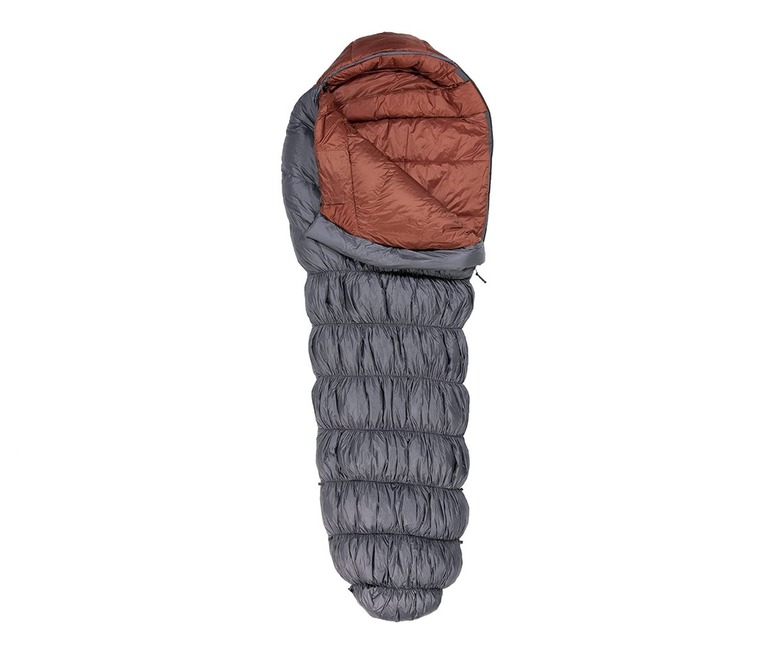 gray sleeping bag