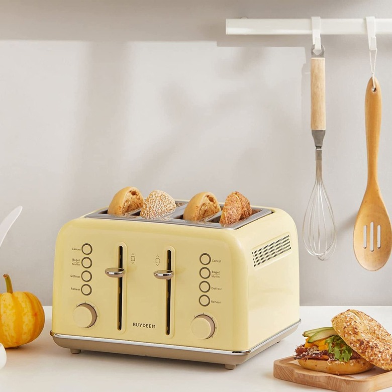 yellow retro toaster