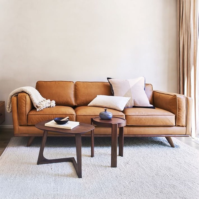 West Elm Zander Leather Sofa