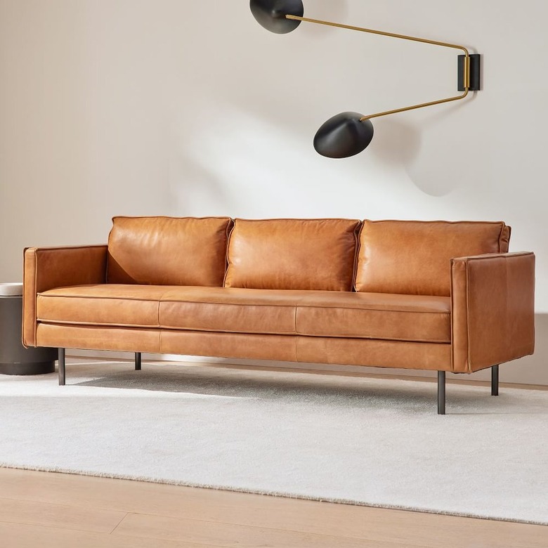 West Elm Axel Leather Sofa