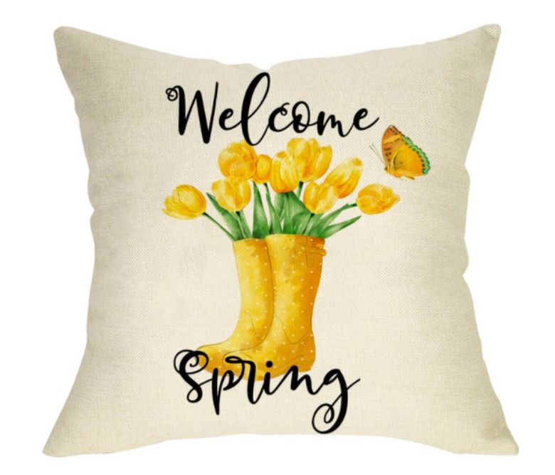 Amazon Welcome Spring Throw Pillow