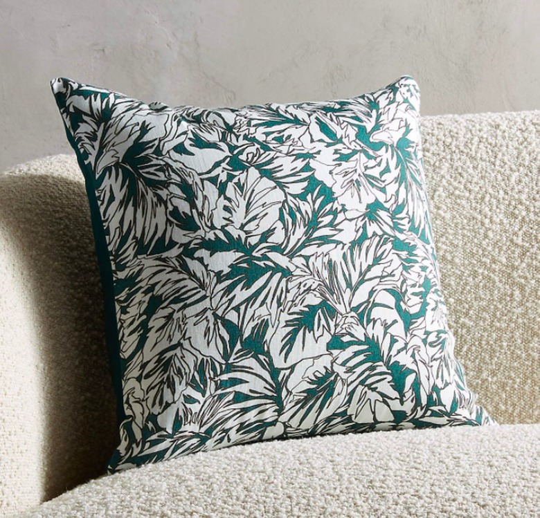CB2 Palm Linen Pillow