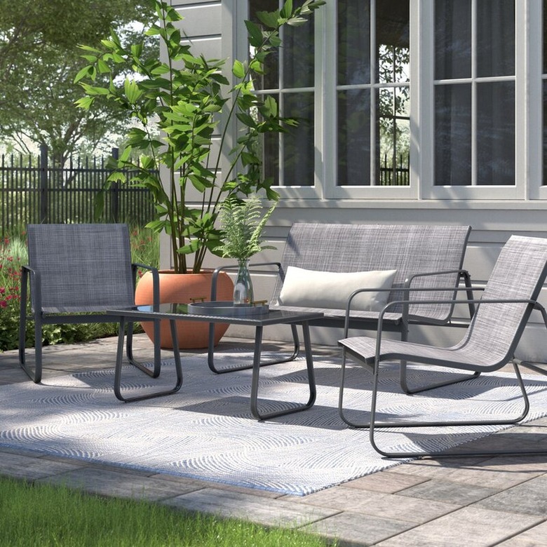 Wrought Studio Virginio 4-Piece Complete Patio Set