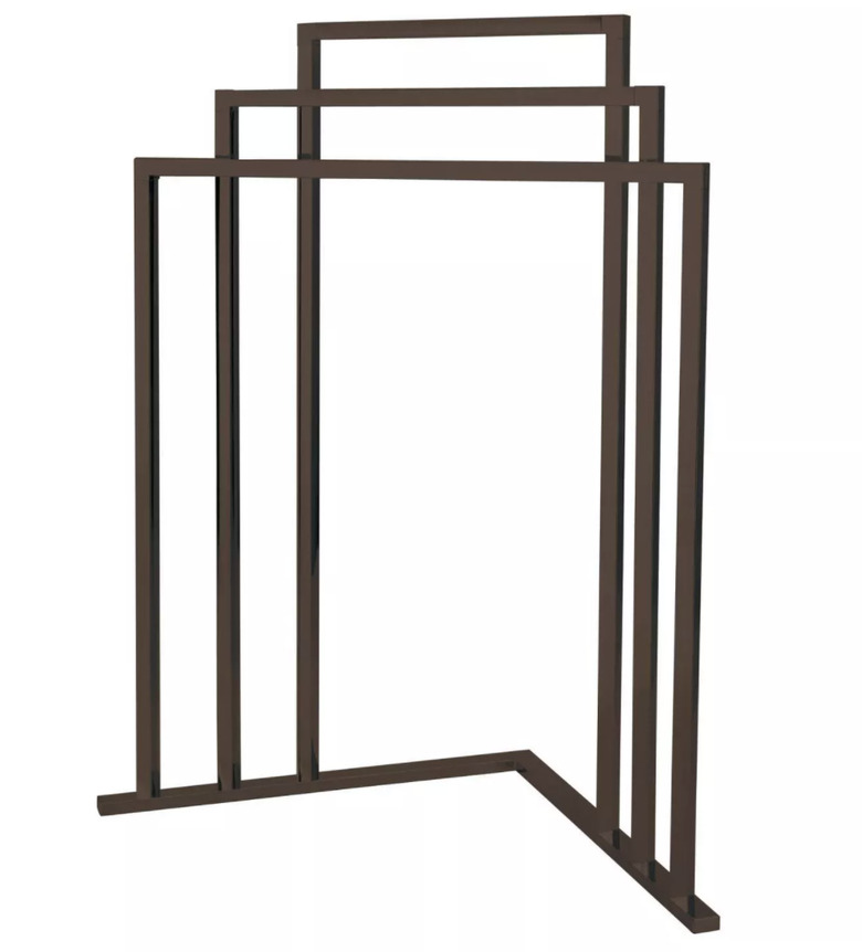 freestanding towel rack