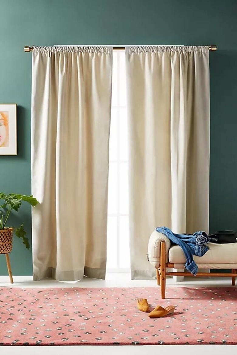 Anthropologie matte velvet curtain