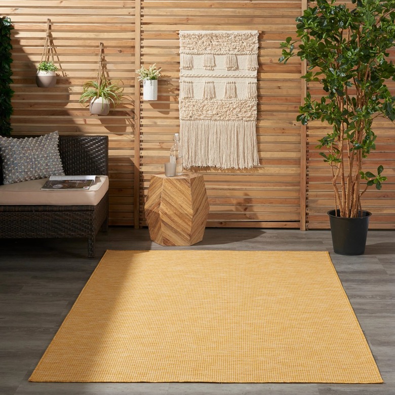 yellow outdoor rug