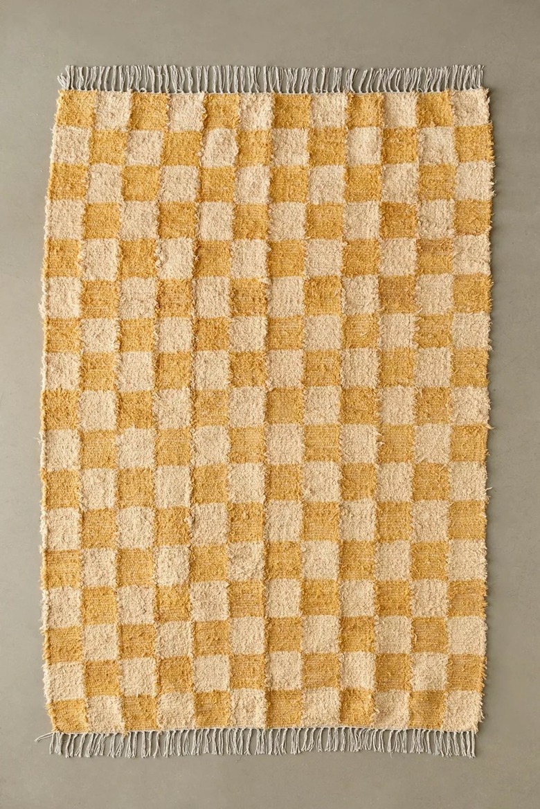 checker rug