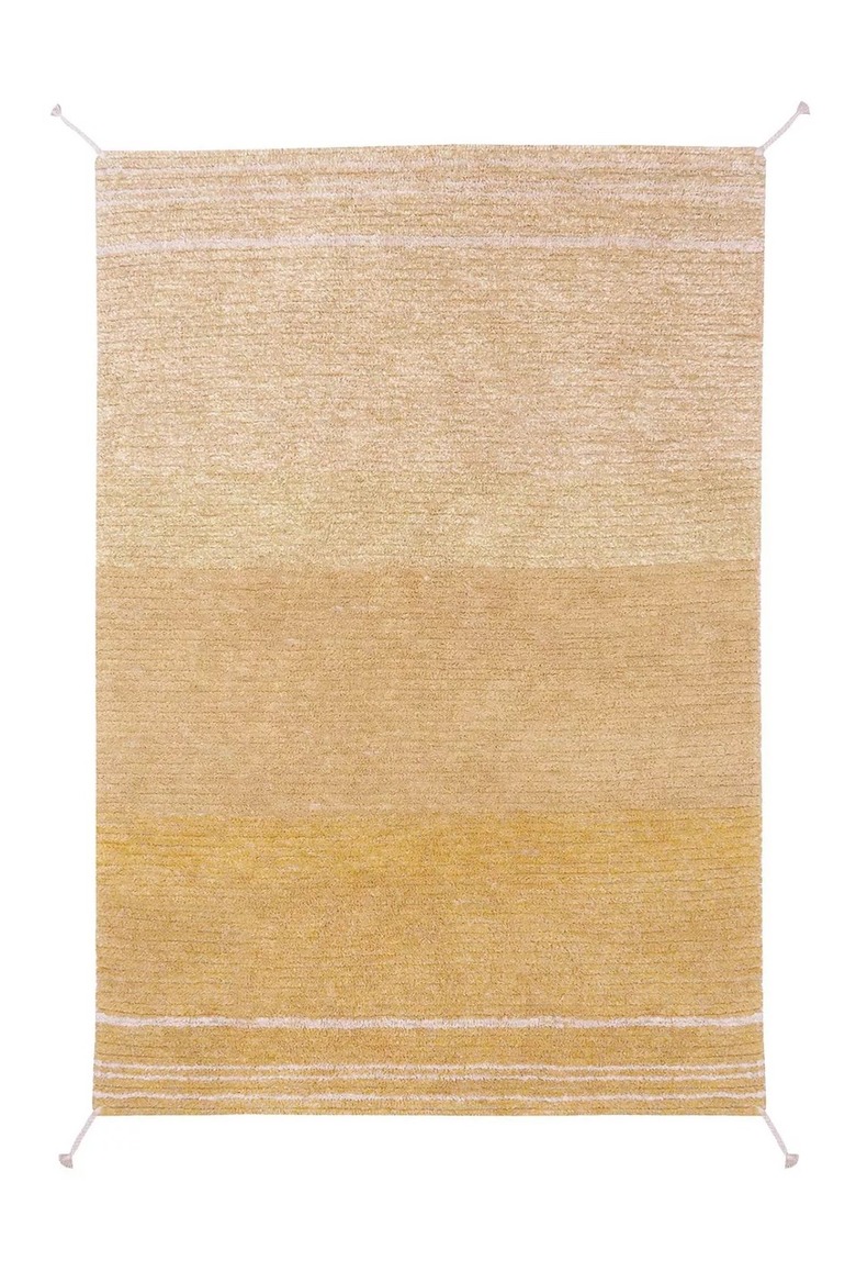 yellow color block rug