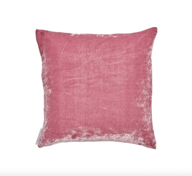 pink velvet pillow