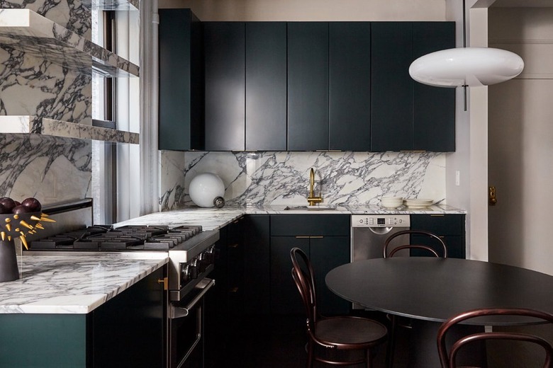 black kitchen island table