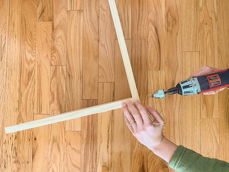 Pre-drill holes at the joint for screws.