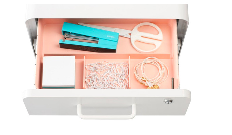 pink drawer organizer