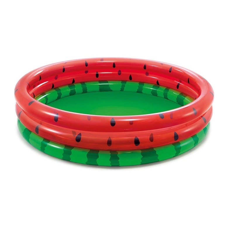 Intex Round Inflatable Outdoor Kids Swimming and Wading Watermelon Pool