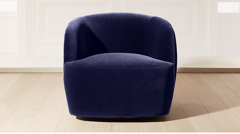 CB2 Gwyneth Navy Velvet Chair