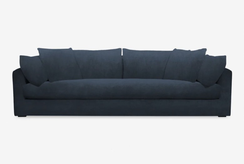 blue velvet sofa