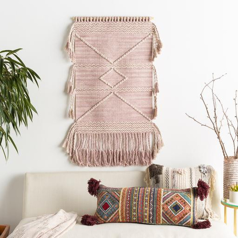 blush room decor wall hanging by Jungalow