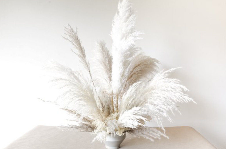 We're seeing dried floral arrangements everywhere.