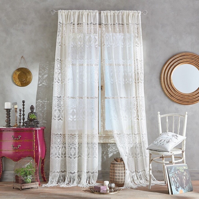 lace curtains with fringe bottom