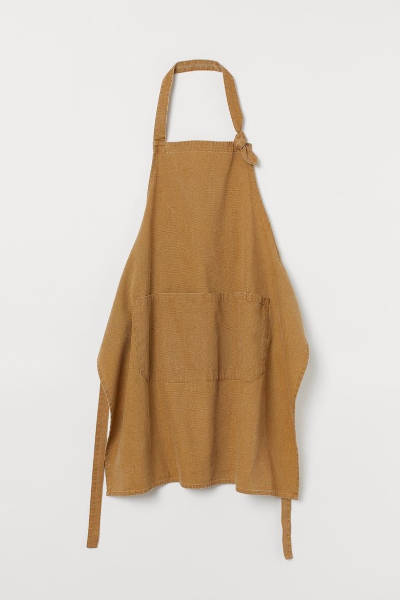 cotton apron in tan color