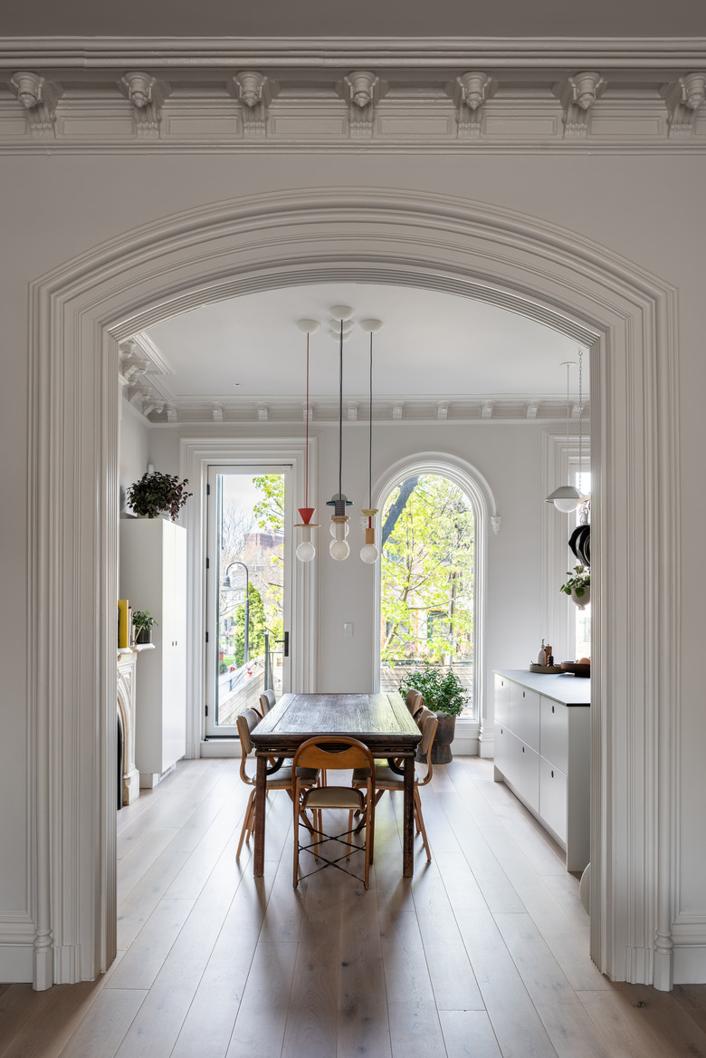 white open kitchen in brooklyn brownstone
