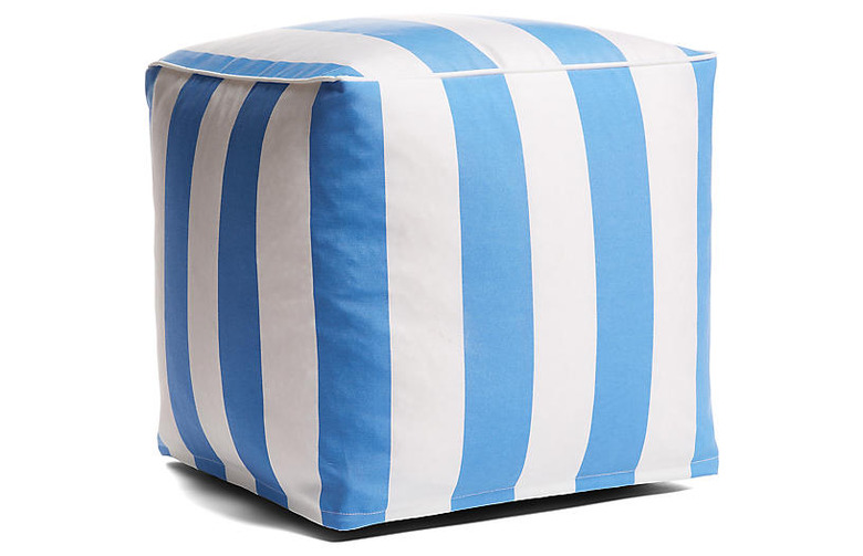One Kings Lane Cabana Stripe Pouf