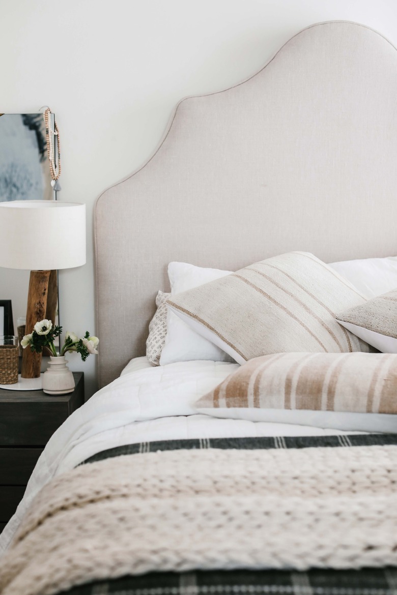 Fragments Identity pillows in the master bedroom